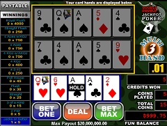 Double Double Jackpot Poker 3 hands 