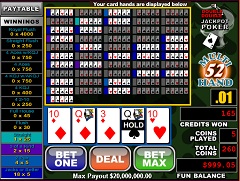 Double Double Jackpot Poker 52 hands 